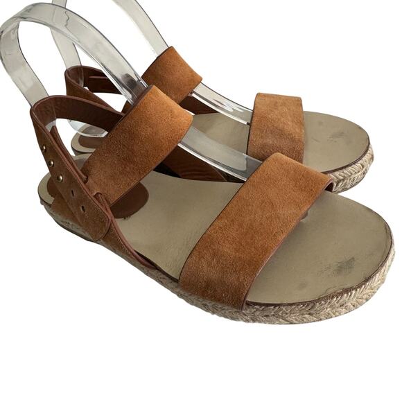 JENNI KAYNE Brown Suede Espadrille Sandals Size 8 - Picture 5 of 8